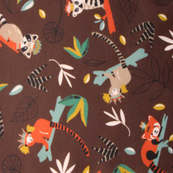 Printed Cotton BILIMBI Cocoa / Bright Multicolored